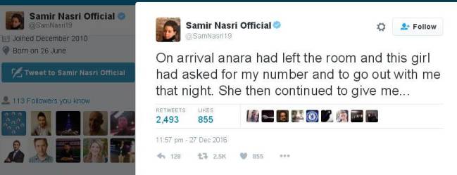Samir Nasri's Twitter account hacked