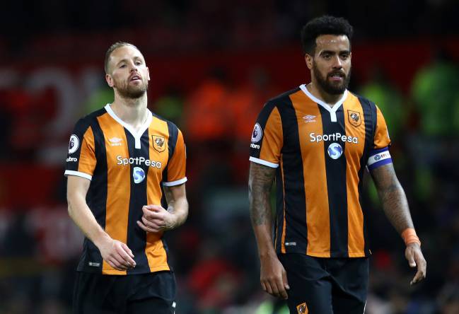 David Meyler and Tom Huddlestone of Hull City disappointed.