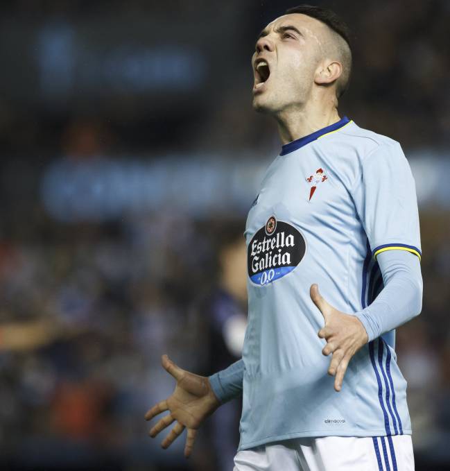Iago Aspas will lead the line for Celta Vigo against Alaves
