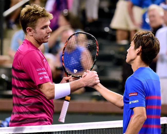 Stan Wawrinka does not make light work of Yoshihito Nishioka.