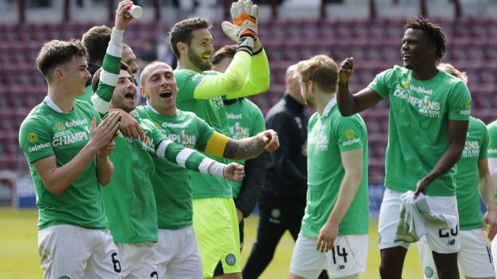 Celtic claim sixth consecutive SPL crown in Hearts demolition