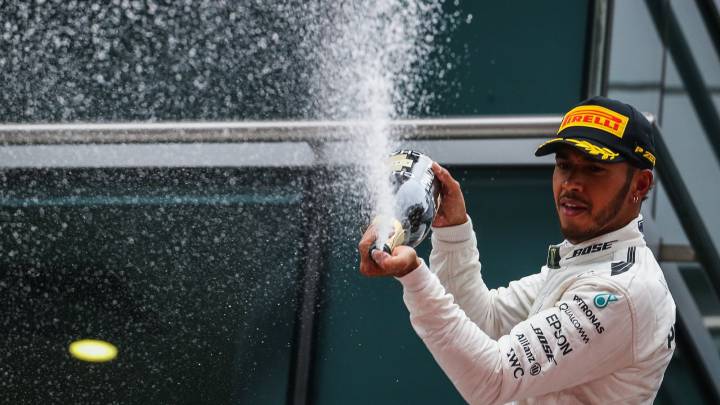 Mercedes' Lewis Hamilton was the first across the line in a chaotic Chinese Grand Prix in Shanghai on Sunday, taking revenge for his defeat by Vettel.