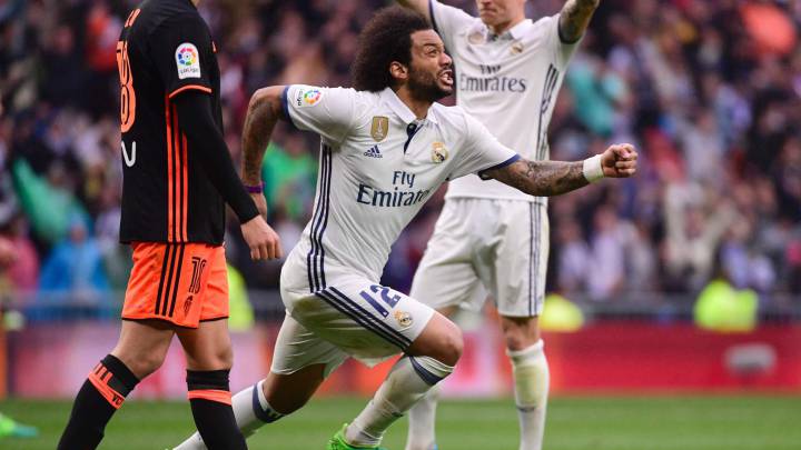 Real Madrid 2-1 Valencia: Match report, goals, action, Marcelo saves the day