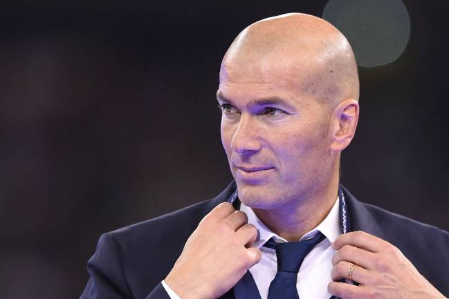 Real Madrid's French coach Zinedine Zidane is pictured after Real Madrid won the UEFA Champions League final