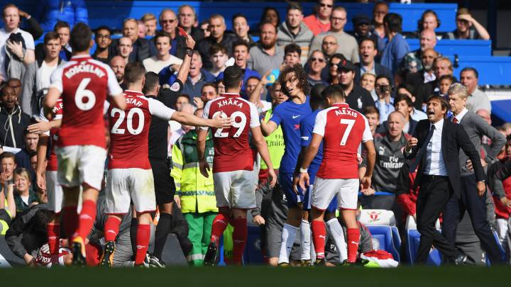 Chelsea 0-0 Arsenal Premier League: match report, action as David Luiz sees red