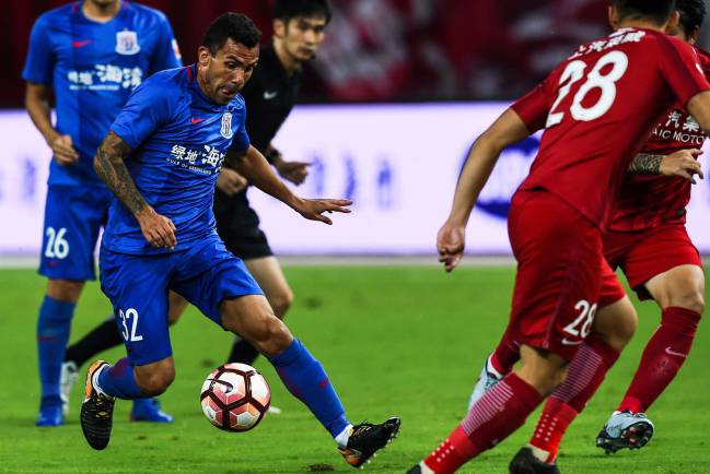 Shanghai Shenhua's Carlos Tevez