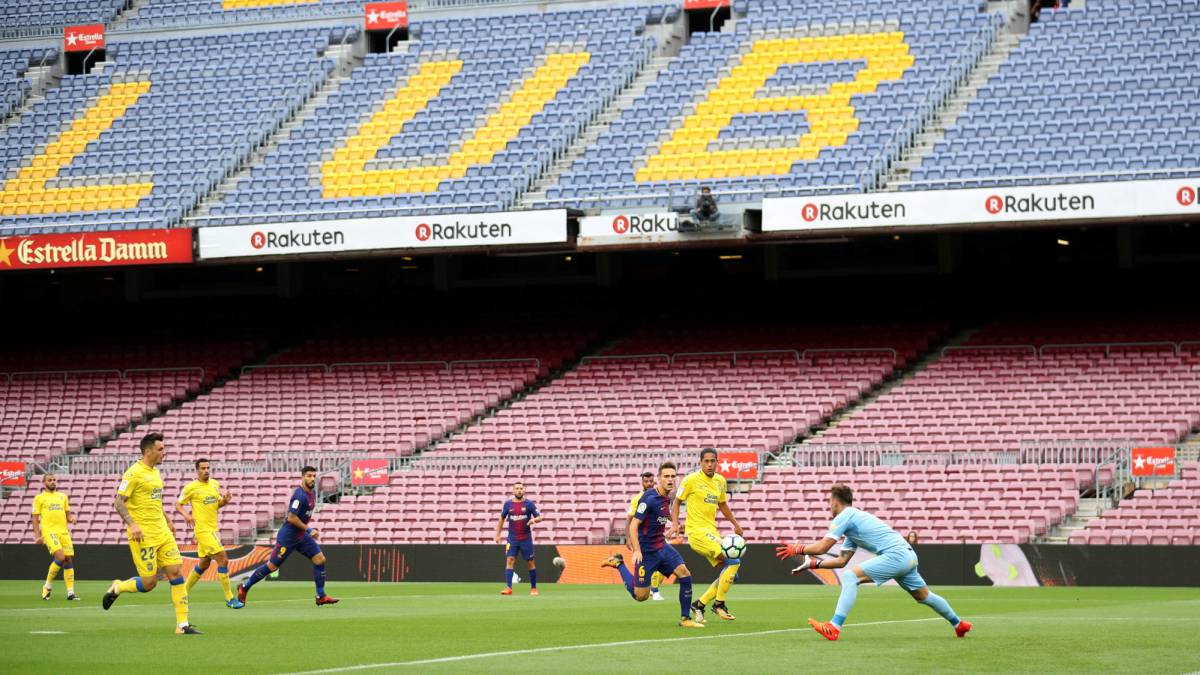 Barcelona vs Las Palmas played behind closed doors