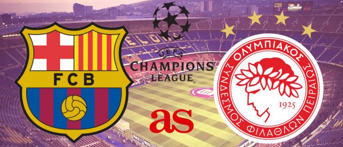 Barcelona - Olympiacos live online: Champions League