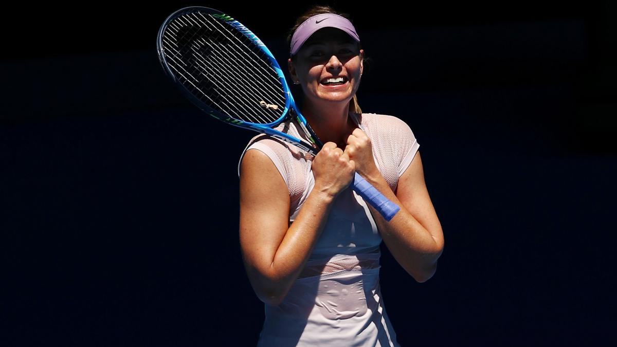 Sharapova happy with improvement