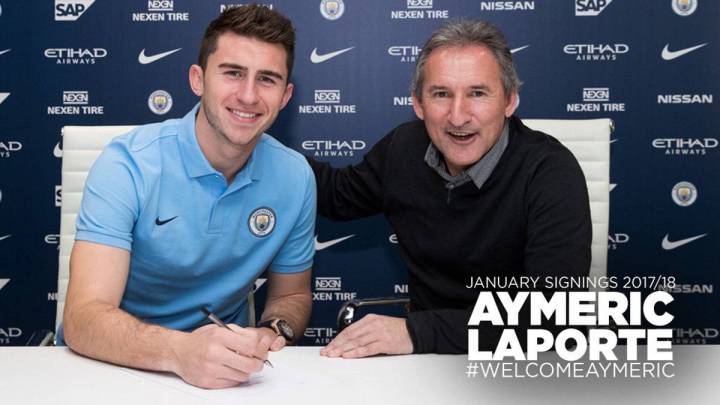Manchester City complete club-record Aymeric Laporte signing