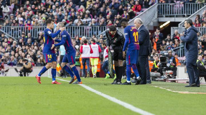 Coutinho has already played more minutes for Barca than Dembélé