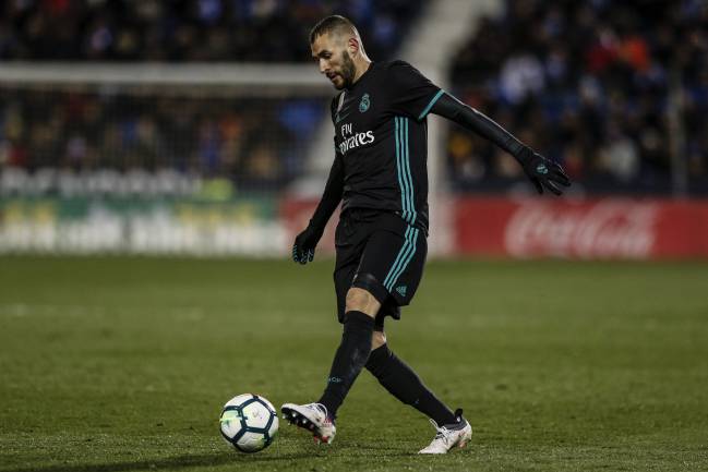 Karim Benzema on the ball against Leganes.