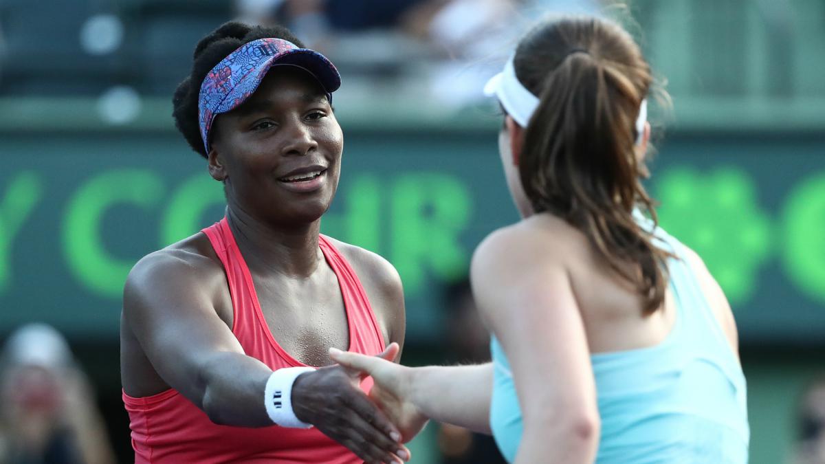 Venus ousts defending champ Konta, Ostapenko joins Kerber and Stephens in QFs