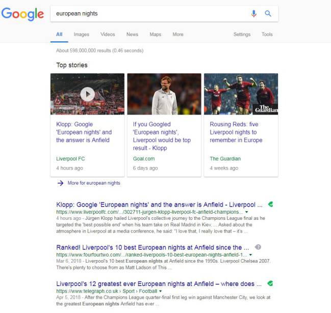Klopp was right! Now let's try Bing...