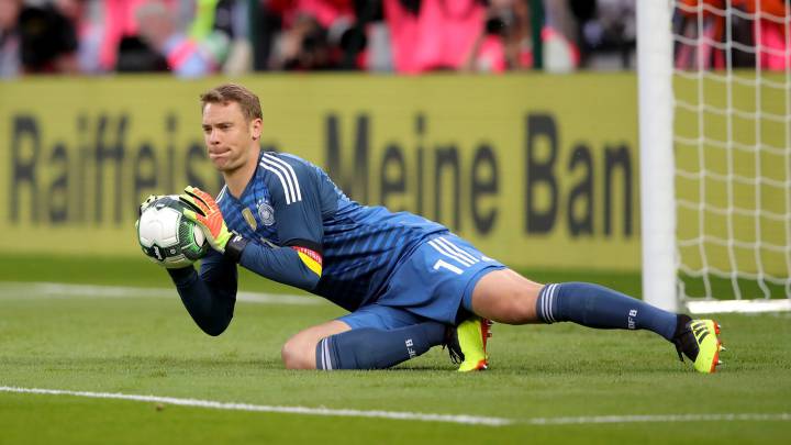 Manuel Neuer, goalkeeper of Germany makes a save during the International Friendly match between Austria and German
