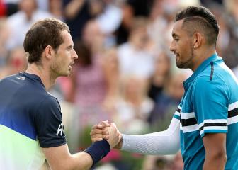 Kyrgios downs 'legend' Murray as Dimitrov and Djokovic progress