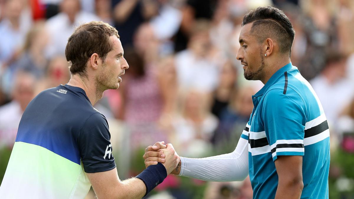 Kyrgios downs 'legend' Murray as Dimitrov and Djokovic progress