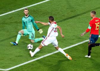 De Gea makes his first save of 2018 World Cup against Morocco