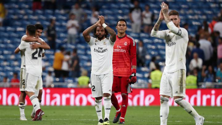 Few fans at the Bernabéu