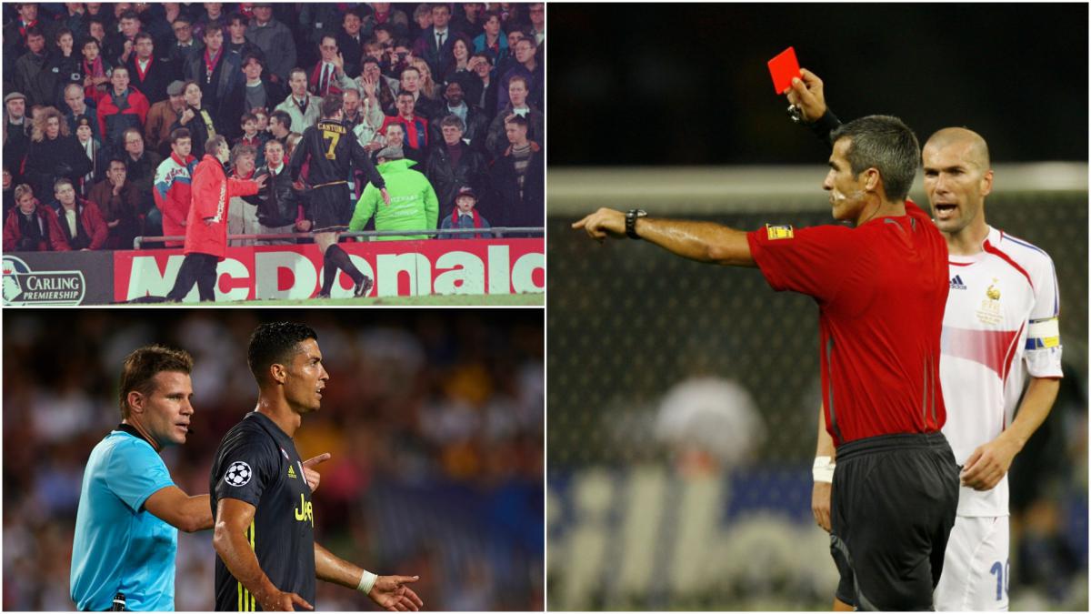 Ronaldo, Zidane, Cantona and the most infamous red cards