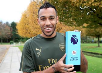 Aubameyang ends wait for Player of the Month prize