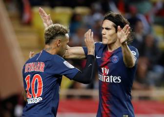 Neymar delighted with Cavani hat-trick in Monaco win