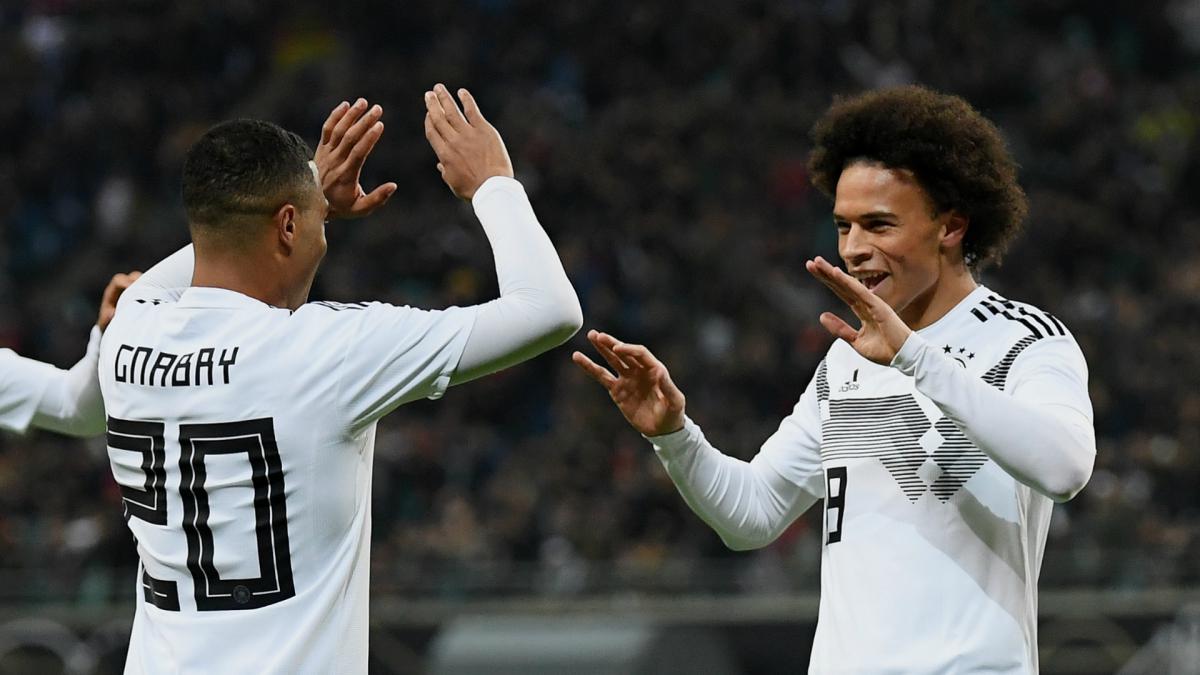 Low praises 'beautiful goals' from Sane and Gnabry