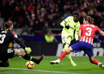 Late Dembélé leveller denies Atleti after Costa ends drought