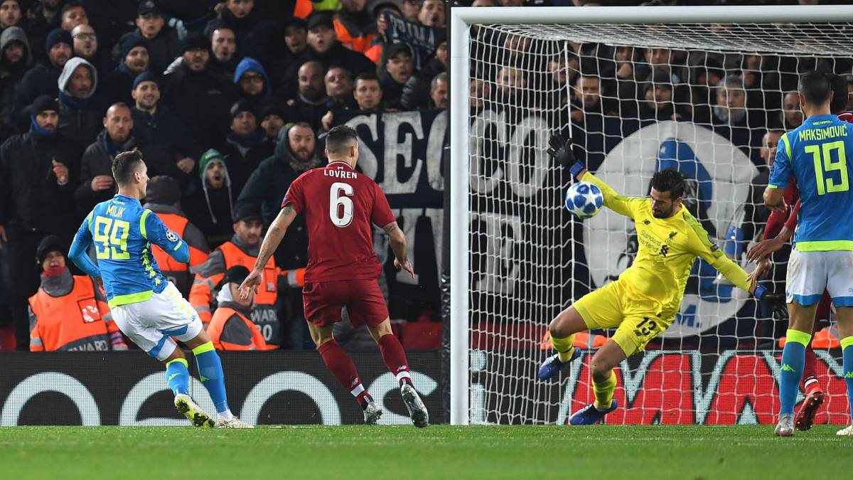 Alisson saves Liverpool, denies Napoli with late heroics