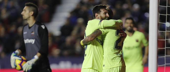Barcelona beat Levante as marvellous Messi shines again