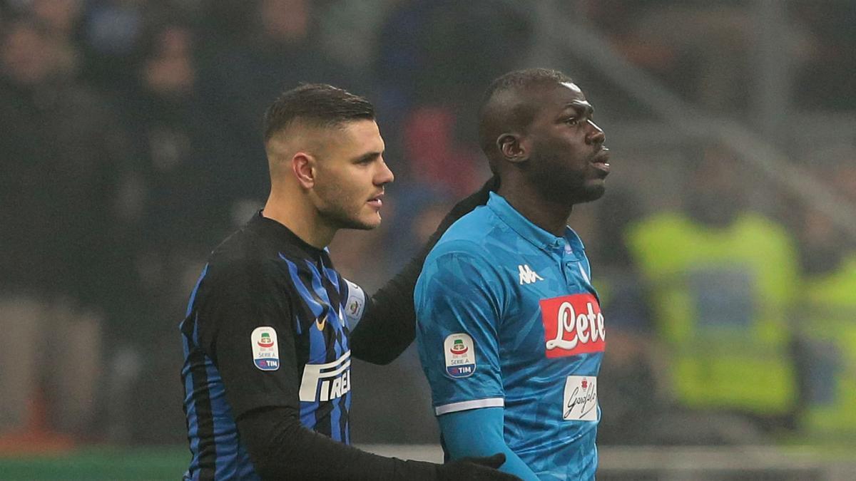 Inter captain Icardi condemns racism following chants allegedly aimed at Napoli's Koulibaly
