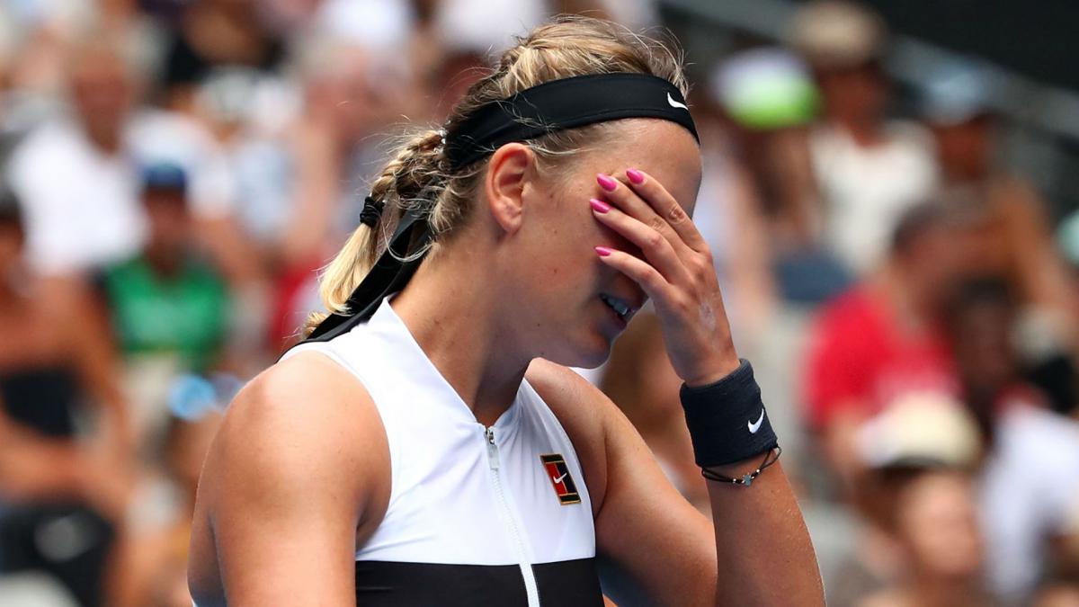 'Struggling' Azarenka breaks down in tears following Australian Open exit