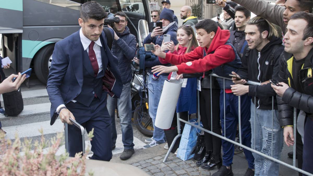 Morata given big welcome in Turin as Atlético Madrid arrive