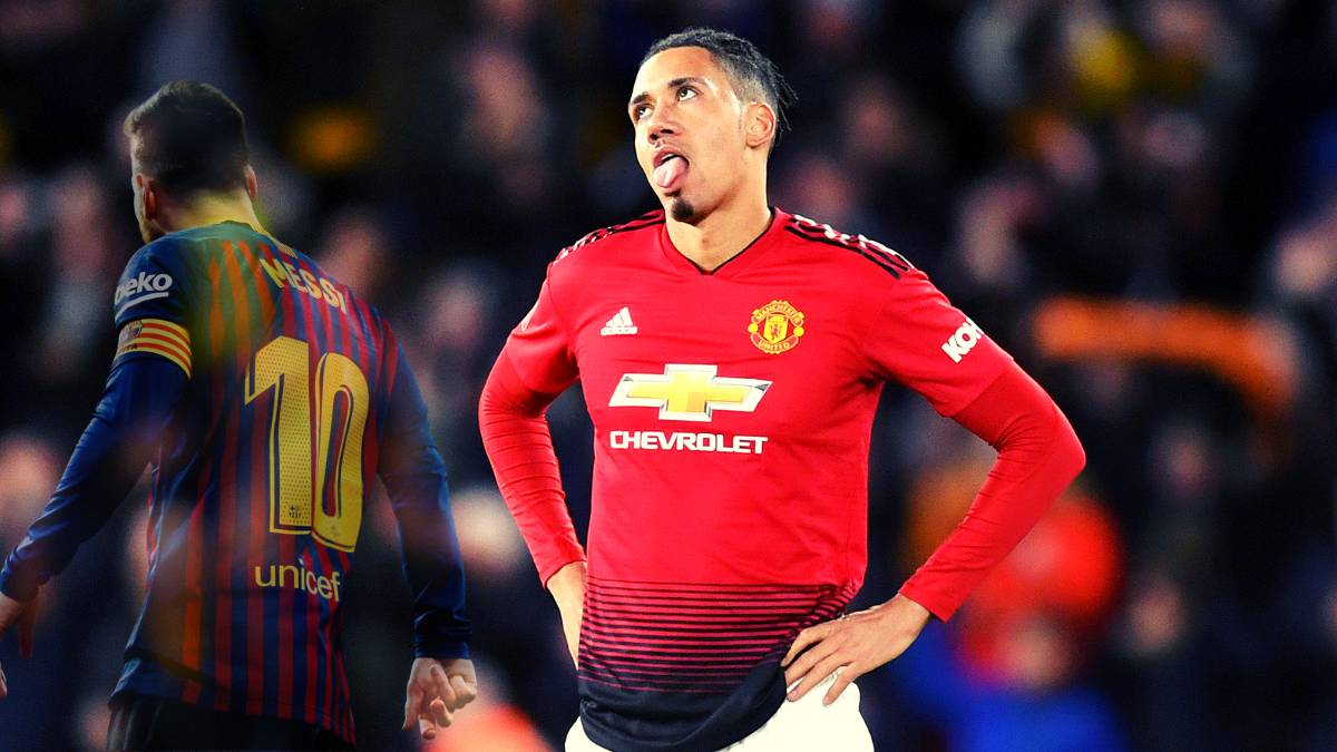 Manchester United's Smalling says he knows Messi's weakness