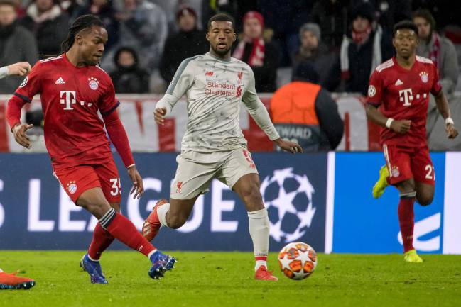 Bayern Munich's Portuguese midfielder Renato Sanches during Champions League game against Liverpool.