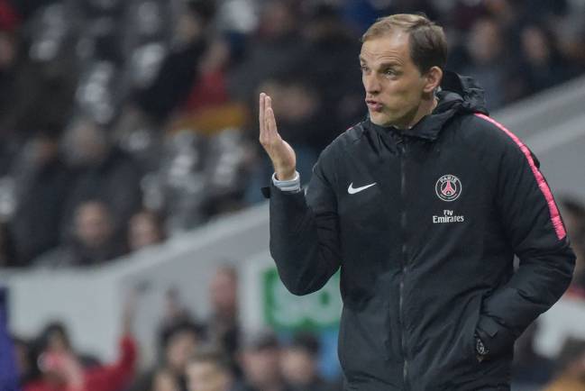 Management, eh! Paris Saint-Germain's German coach Thomas Tuchel.