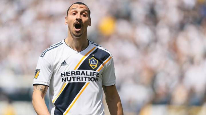 Zlatan Ibrahimovic with Los Angeles Galaxy of the MLS