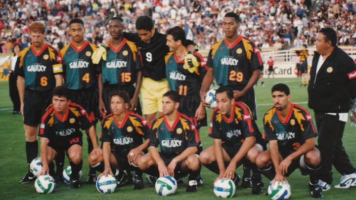 LA Galaxy during their first MLS game back in 96