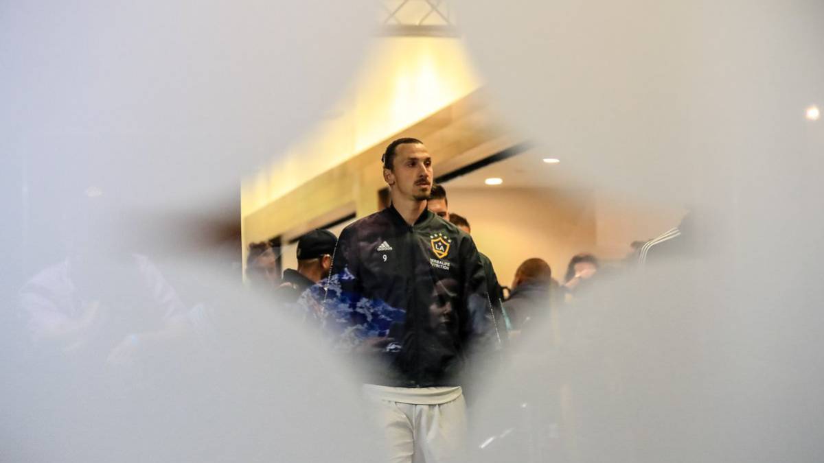 Zlatan Ibrahimovic at the LA Galaxy tunel before the match against Philadelphia Union
