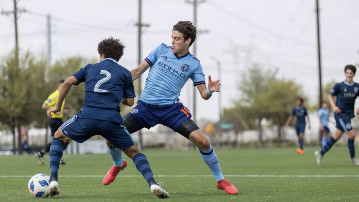 Giovanni Reyna in action with the youth team of NYC FC