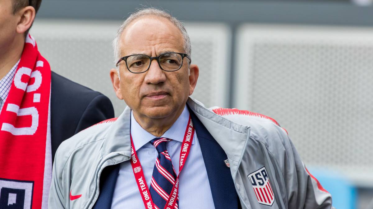 Carlos Cordeiro, president of U.S. soccer federation during a USMNT match