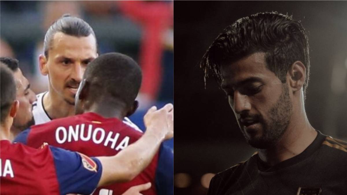 Collage of Zlatan Ibrahimovic and Carlos Vela
