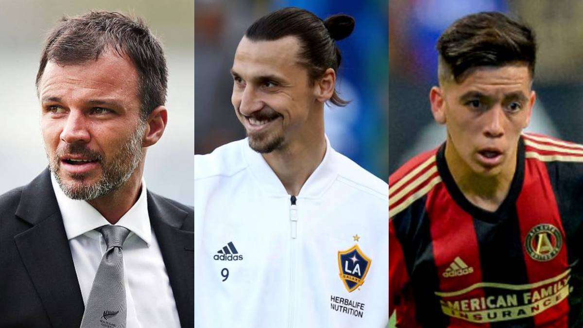 Collage of Anthony Hudson, Zlatan Ibrahimovic and Ezequiel Barco