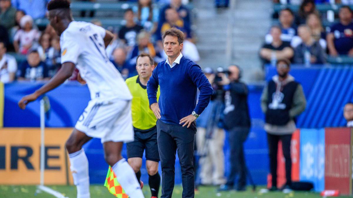 Guillermo Barros Schelotto, LA Galaxy coach during an MLS match