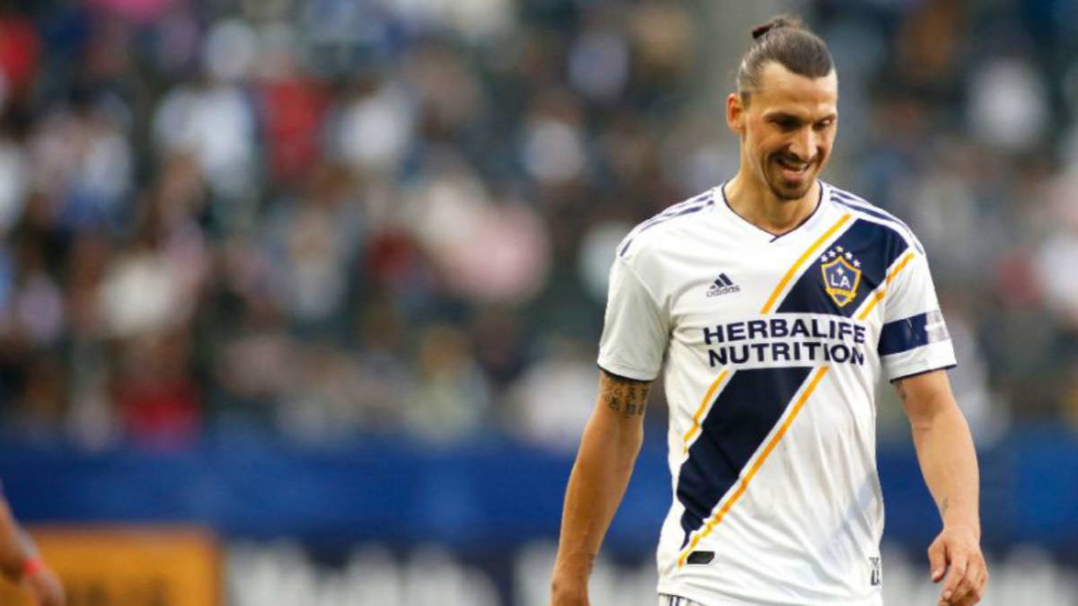 Zlatan Ibrahimovic not looking pleased during an LA Galaxy's match