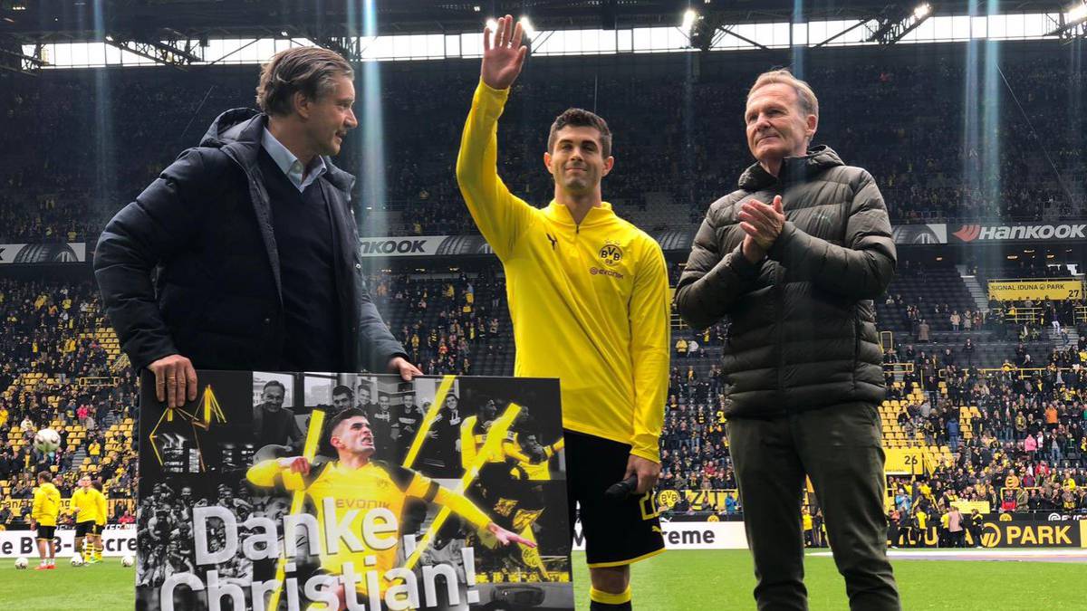 Christian Pulisic goodbye ceremony with Borussia Dortmund