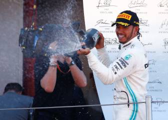 Mercedes match one-two record as Hamilton wins