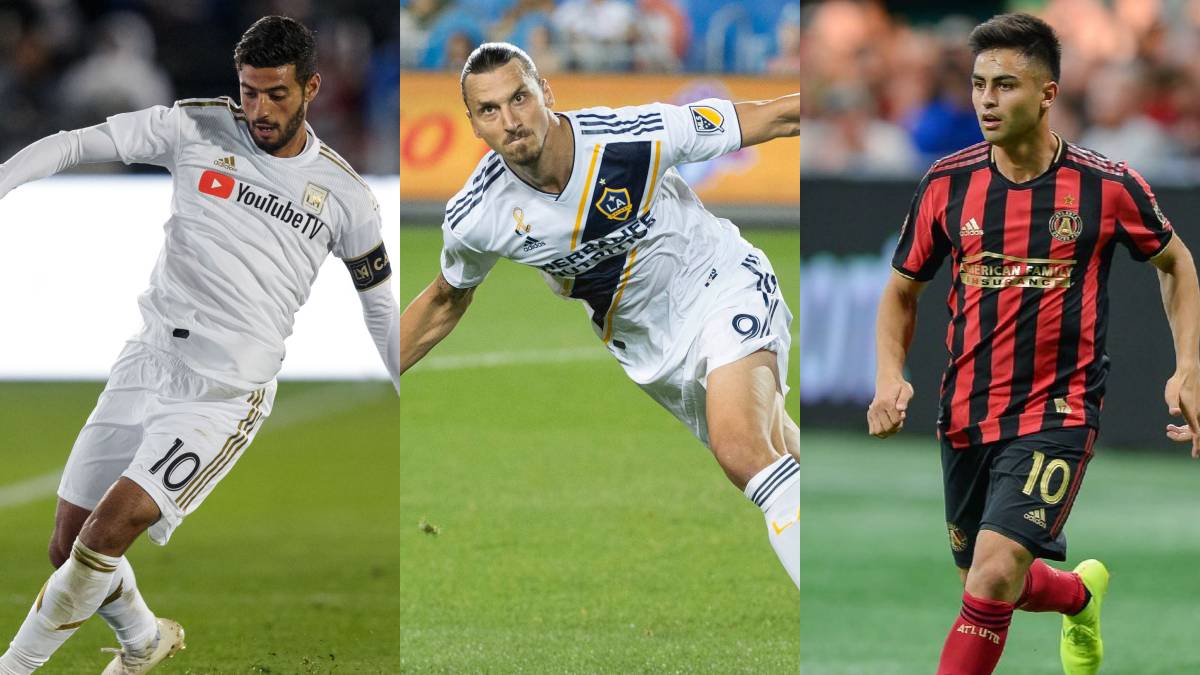 Collage of Carlos Vela, Zlatan Ibrahimovic and Pity Martínez