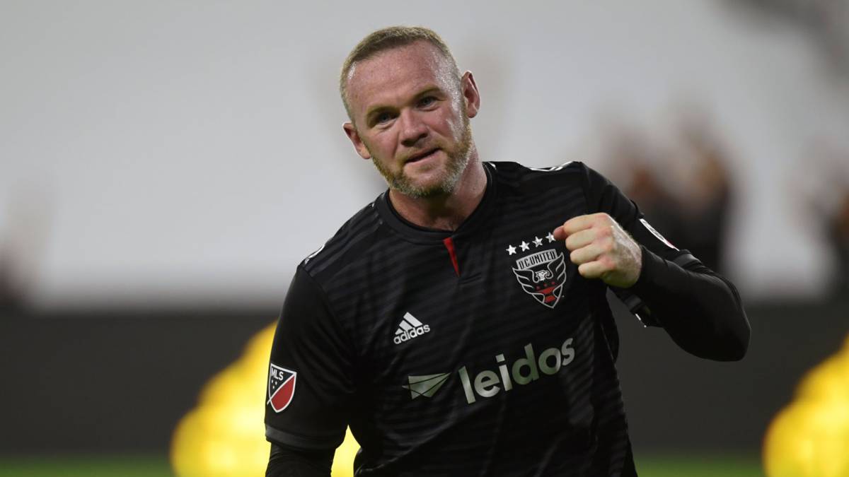 Wayne Rooney celebrating after scoring with DC United