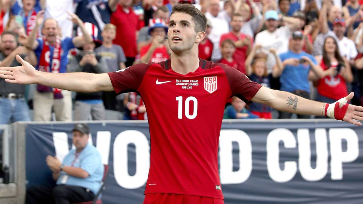 Christian Pulisic in action with the United States men's national team
